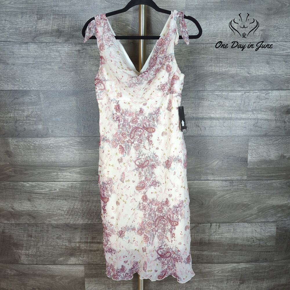 Up Front Sleeveless Floral Dress Size 13
